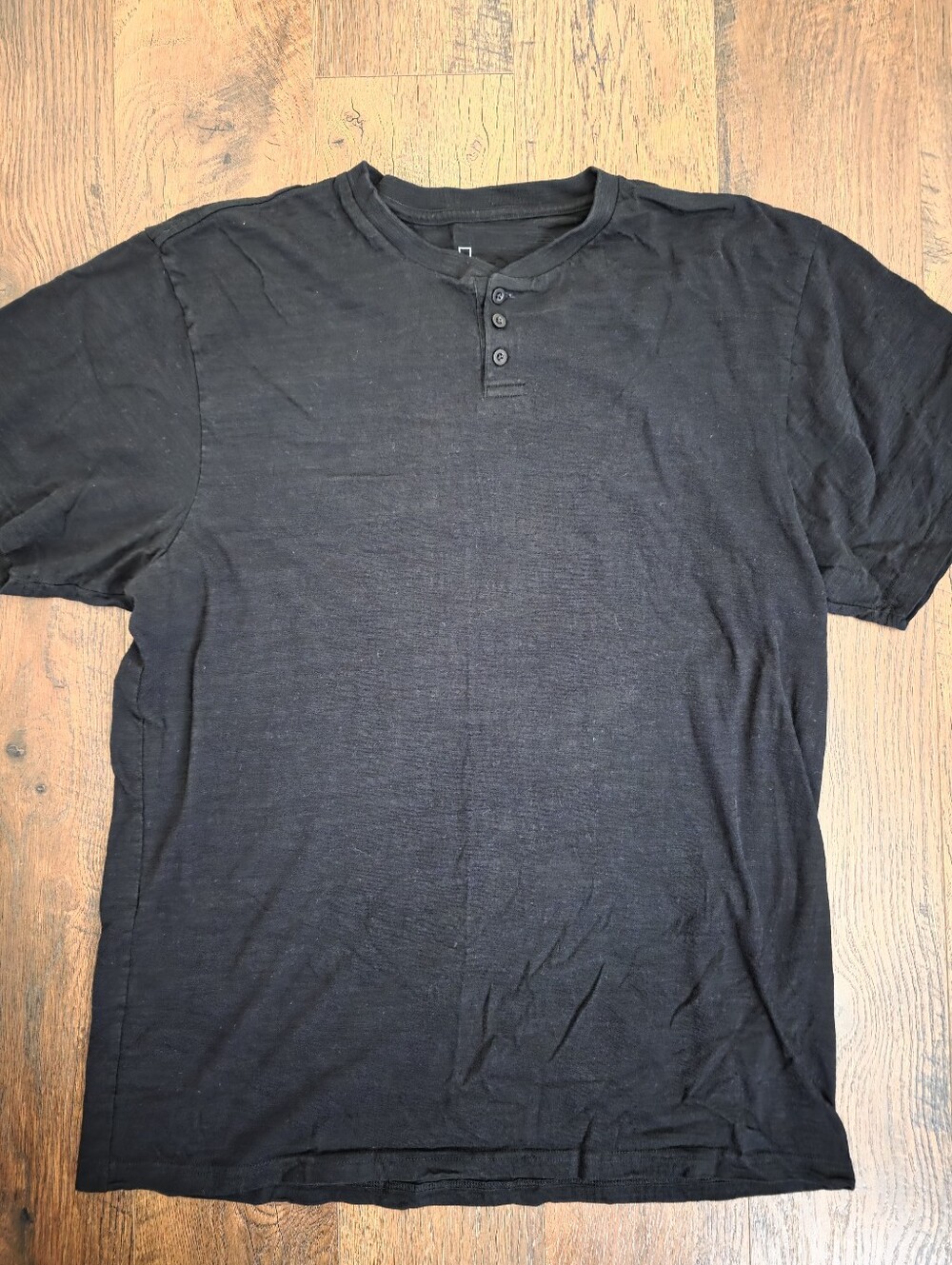 Brixton Black Short-Sleeve Henley Tee Xxl